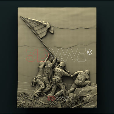 IWO JIMA 3D STL 3DWave